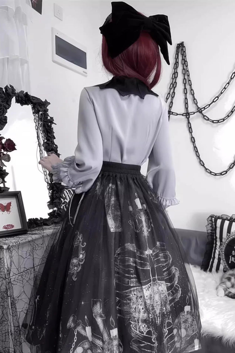 Classic Gothic Punk Lolita Skirt Set for Halloween