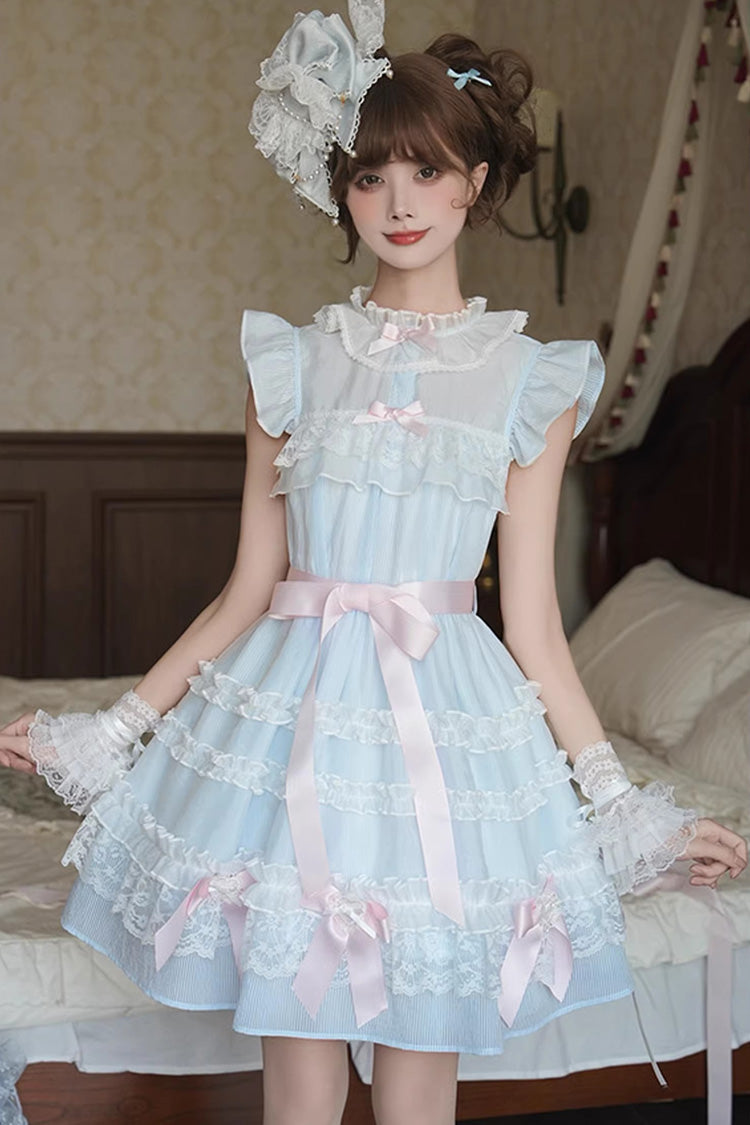 Frosted Cake Stand Collar Ruffle Lace Japanese Princess Dress