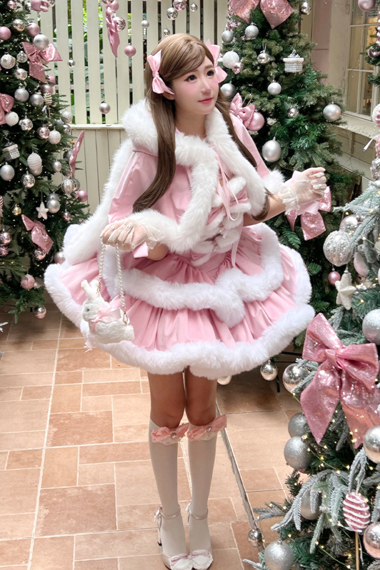 Blush Double-Layered Bow Princess Strapless Dress - Holiday