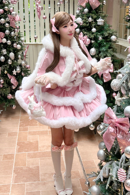 Blush Double-Layered Bow Princess Strapless Dress - Holiday