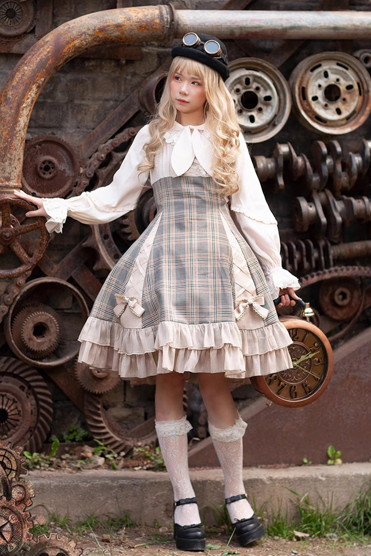 Slim Bowknot Sleeveless Ruffle Classic Lolita Dress with Elegant Backlight