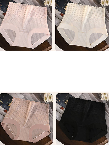 Pure 4 Pieces Waist High Color Summer Underwear Women