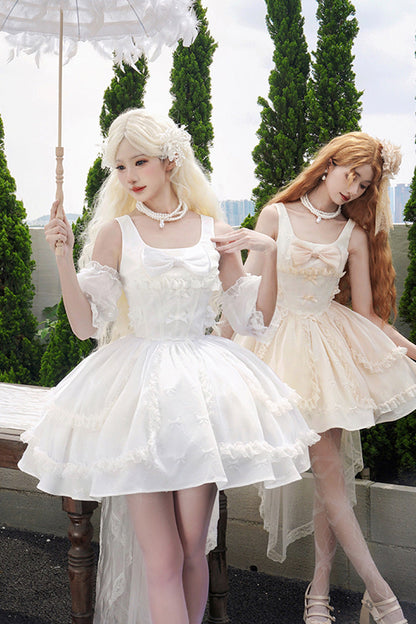 Bowknot Cardigan Sweet Elegant Princess Lolita JSK Dress in Moonlight Symphony