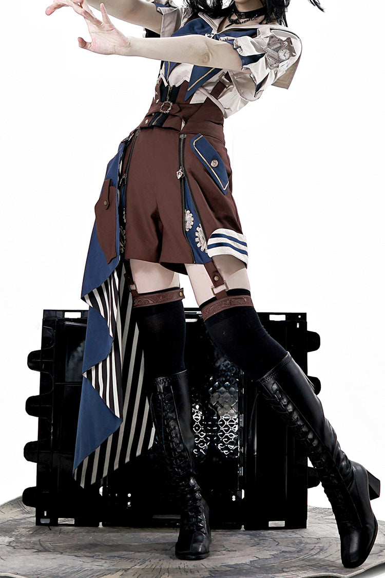 Wonder Equipment Inventor Ouji Punk Lolita Bib Shorts