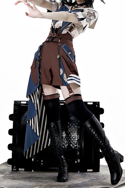 Wonder Equipment Inventor Ouji Punk Lolita Bib Shorts