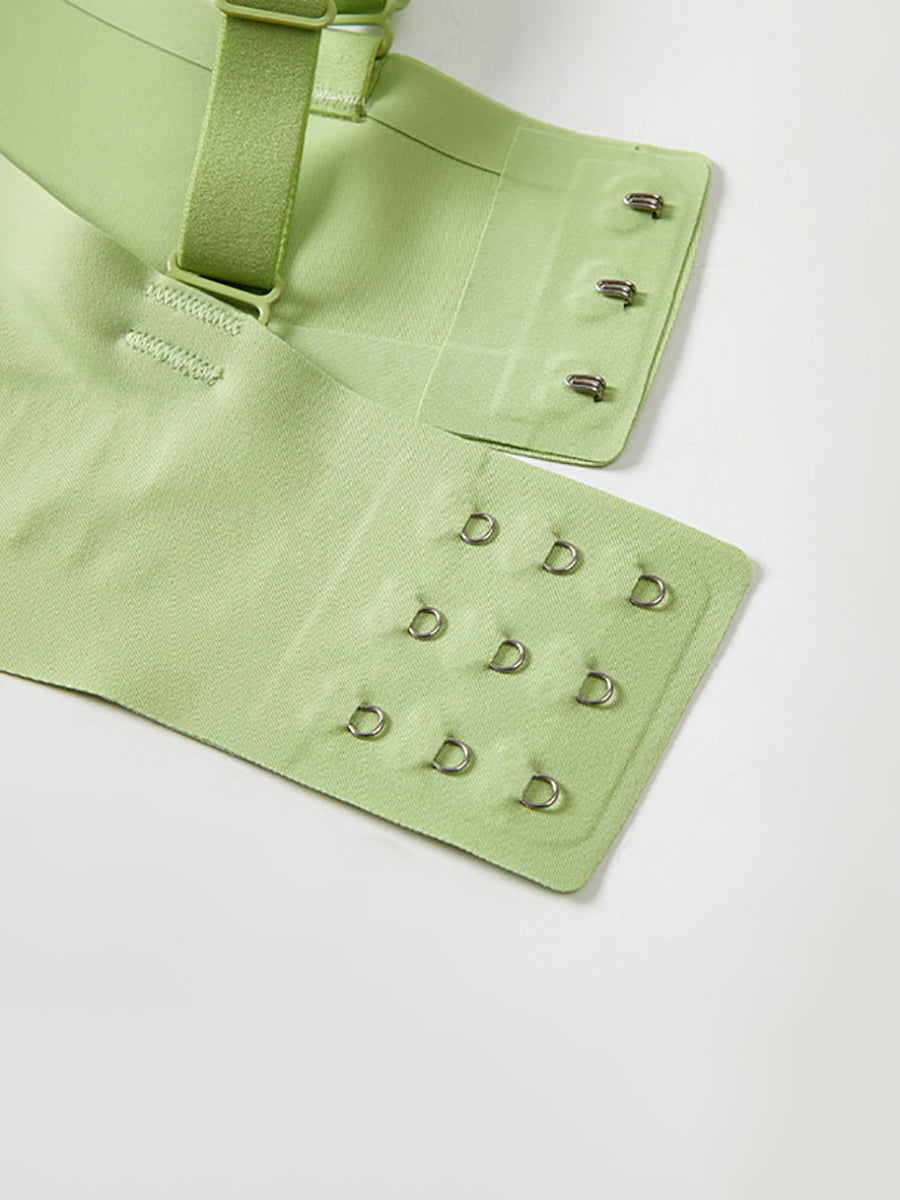 Cup Pure Artsy Fixed Color Satin Bra Women