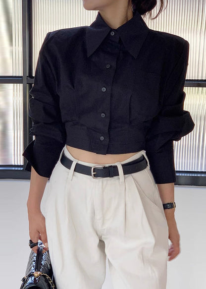 Blouses Lace Back Cotton Shorts White Beautiful Up Spring