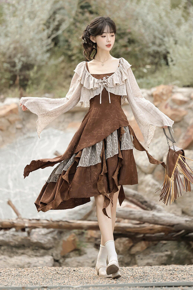 Dune Traveler Asymmetric Punk Vintage Lolita Jumper Set