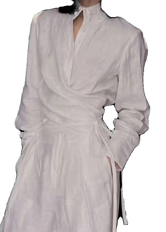 Two Lace Original Set Suit Linen Collar Up White Piece Stand