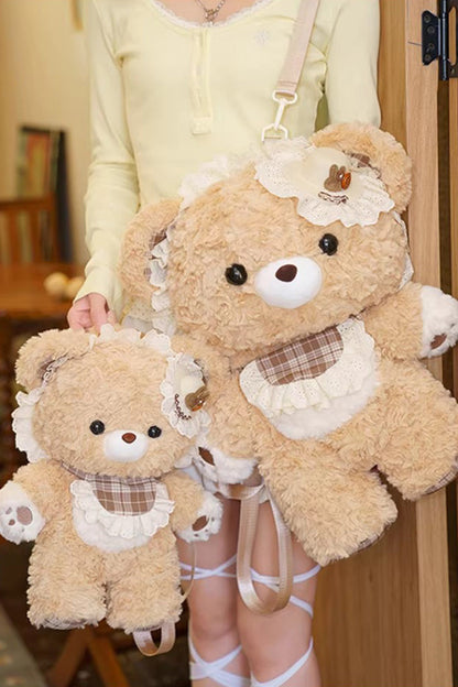 Little Bear Guli Plush Ruffle Lolita Backpack