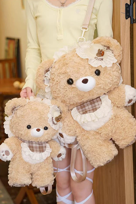 Little Bear Guli Plush Ruffle Lolita Backpack