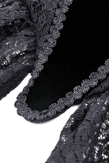 No-Sleeve Floral Velvet Gothic Corset Top