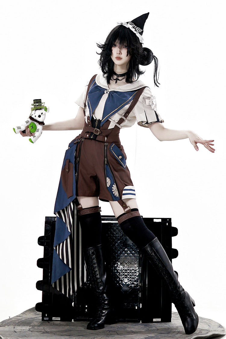 Wonder Equipment Inventor Ouji Punk Lolita Bib Shorts