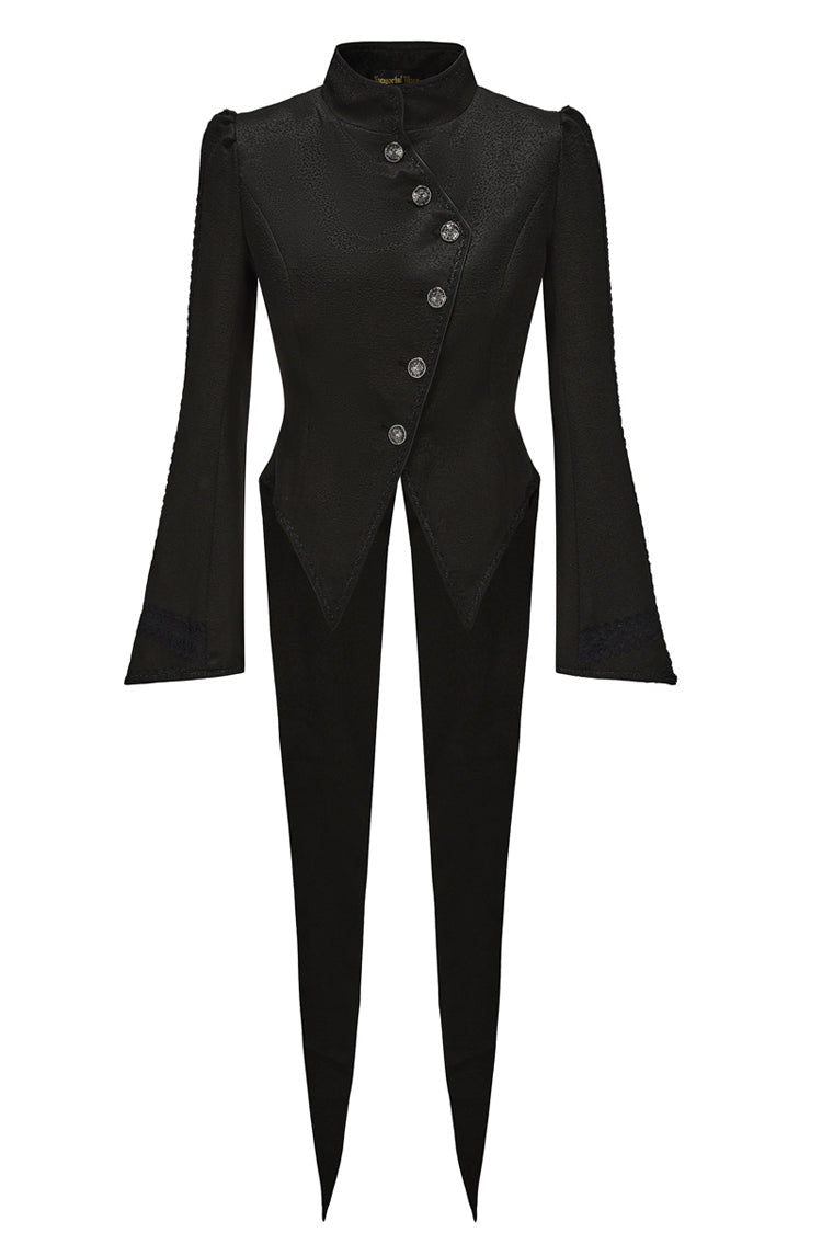 Vintage Prince Handsome Lolita Coat with Asymmetric Collar in Black