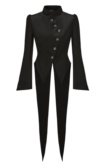 Vintage Prince Handsome Lolita Coat with Asymmetric Collar in Black