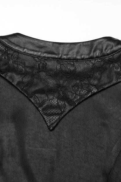 Ebony Long-Sleeve Lace Irregular Gothic Dress