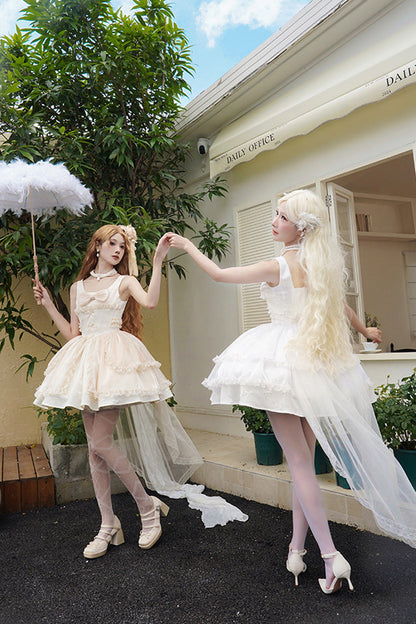 Bowknot Cardigan Sweet Elegant Princess Lolita JSK Dress in Moonlight Symphony
