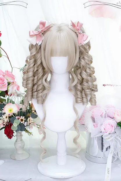 Sweet Lolita Roman Curl Wig in Cream with Secondary Styling