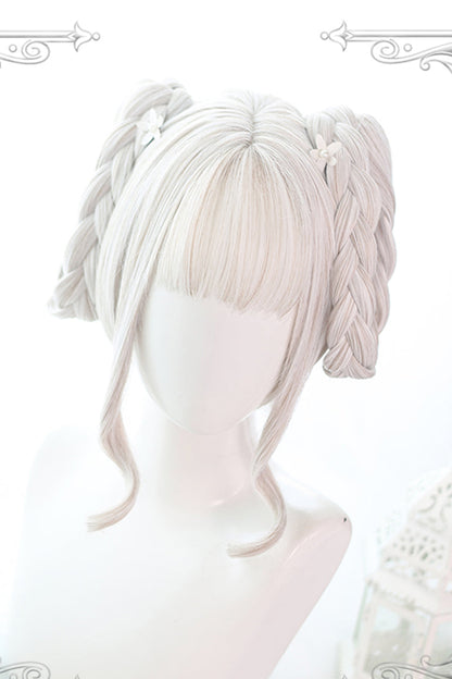 Ivory Twin-Tail Straight Hair Sweet Lolita Wig