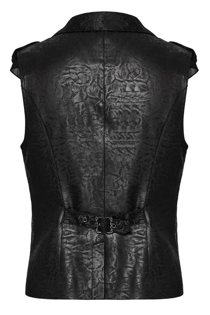 Onyx Ruffle Gothic Sleeveless Vest