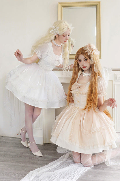 Bowknot Cardigan Sweet Elegant Princess Lolita JSK Dress in Moonlight Symphony