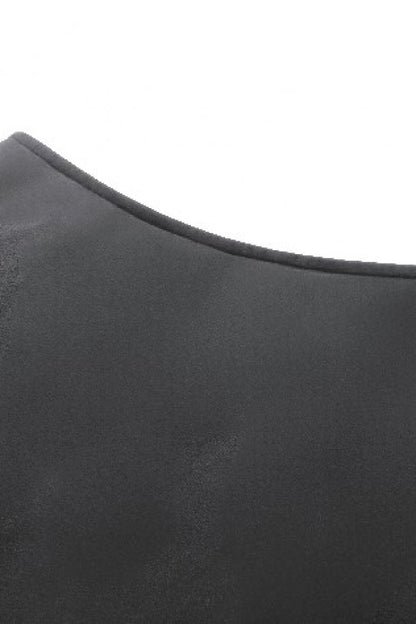 Women's Punk Skirt with Eyelet Straps, Ruffled Sheer Mesh and High-Low Layers
