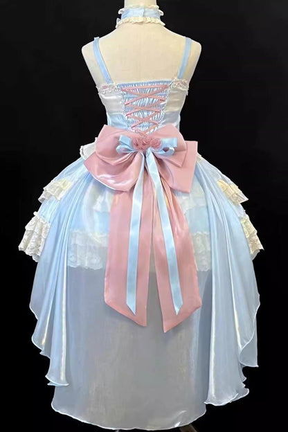 Heartbeat Ruffle Lace Sweet Princess Lolita Jumper Dress