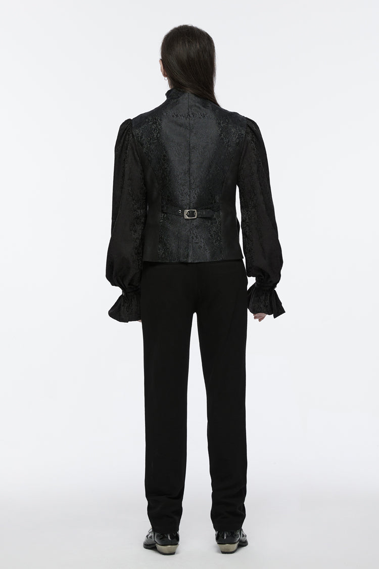 No-Sleeve Eyelet Lace-Up Men's Gothic Waistcoat