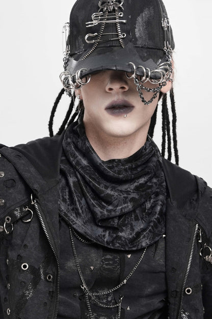 Cool Punk Mask Scarf with Bold Print