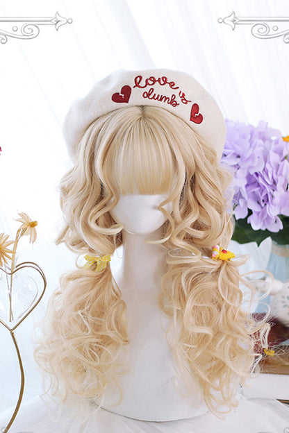 Wool Curl Medium Length Curly Sweet Lolita Wig