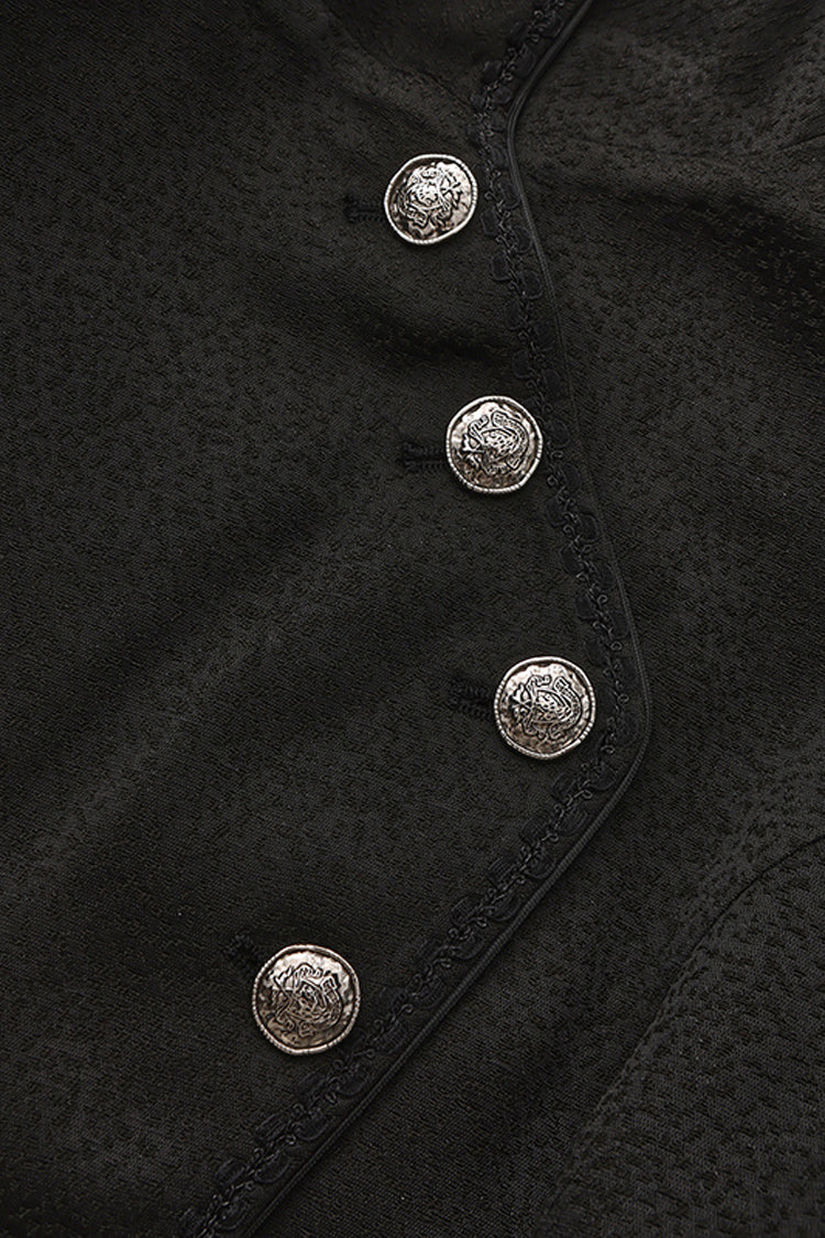 Elegant Prince Ouji Lolita Coat with Long Sleeves in Black