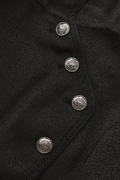 Elegant Prince Ouji Lolita Coat with Long Sleeves in Black