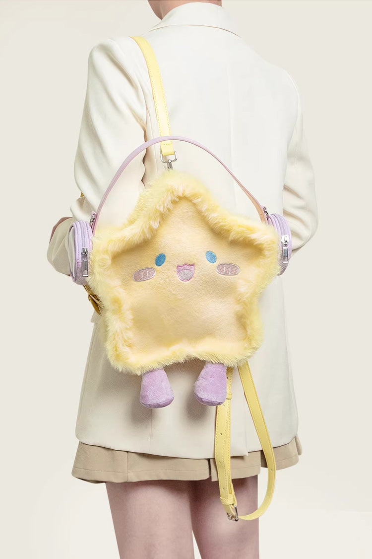 Golden Plush Headphone Star Embroidery Cartoon Sweet Lolita Itabag
