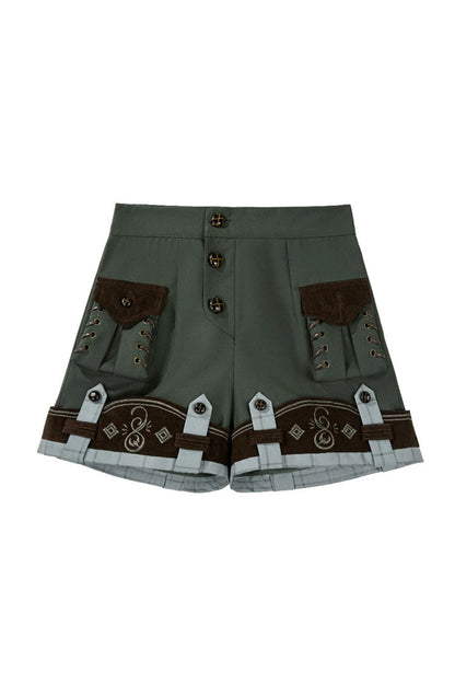 Emerald Square Collar Asymmetric Prince Ouji Lolita Ensemble