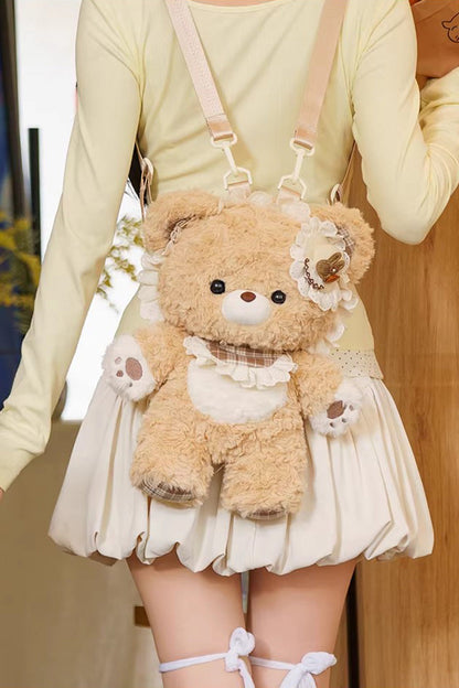 Little Bear Guli Plush Ruffle Lolita Backpack