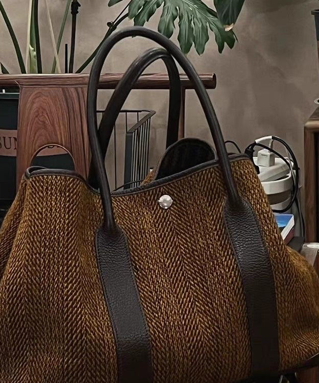 Chocolate Style Large Capacity Satchel Handbag Simple Bag