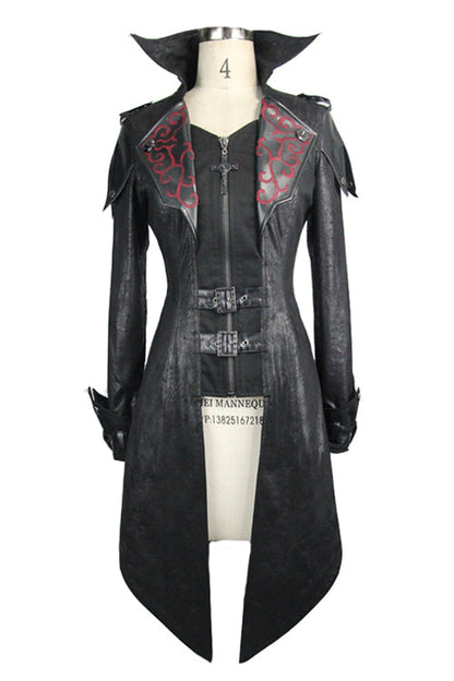 Charcoal Ember Hooded Leather Jacket with Scorched Accents