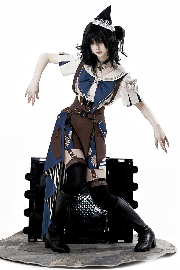 Wonder Equipment Inventor Ouji Punk Lolita Bib Shorts