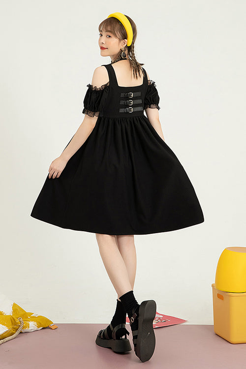 Reversible High-Waist Short-Sleeve Sweet Lolita Dress