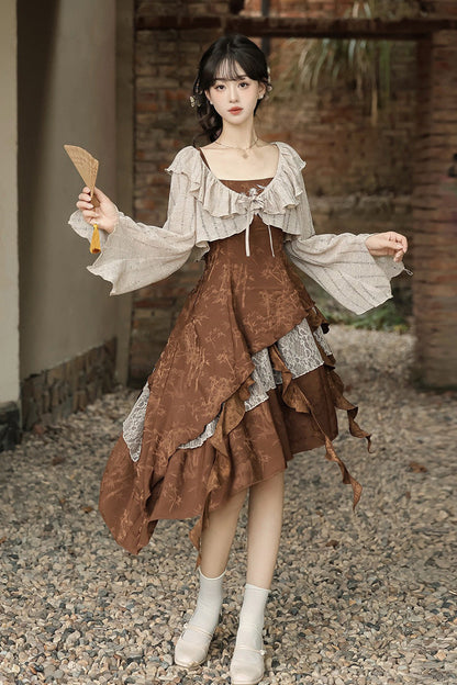 Dune Traveler Asymmetric Punk Vintage Lolita Jumper Set