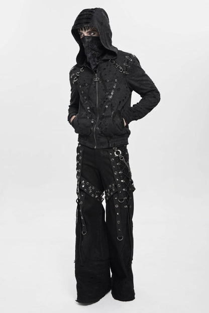 Cool Punk Mask Scarf with Bold Print