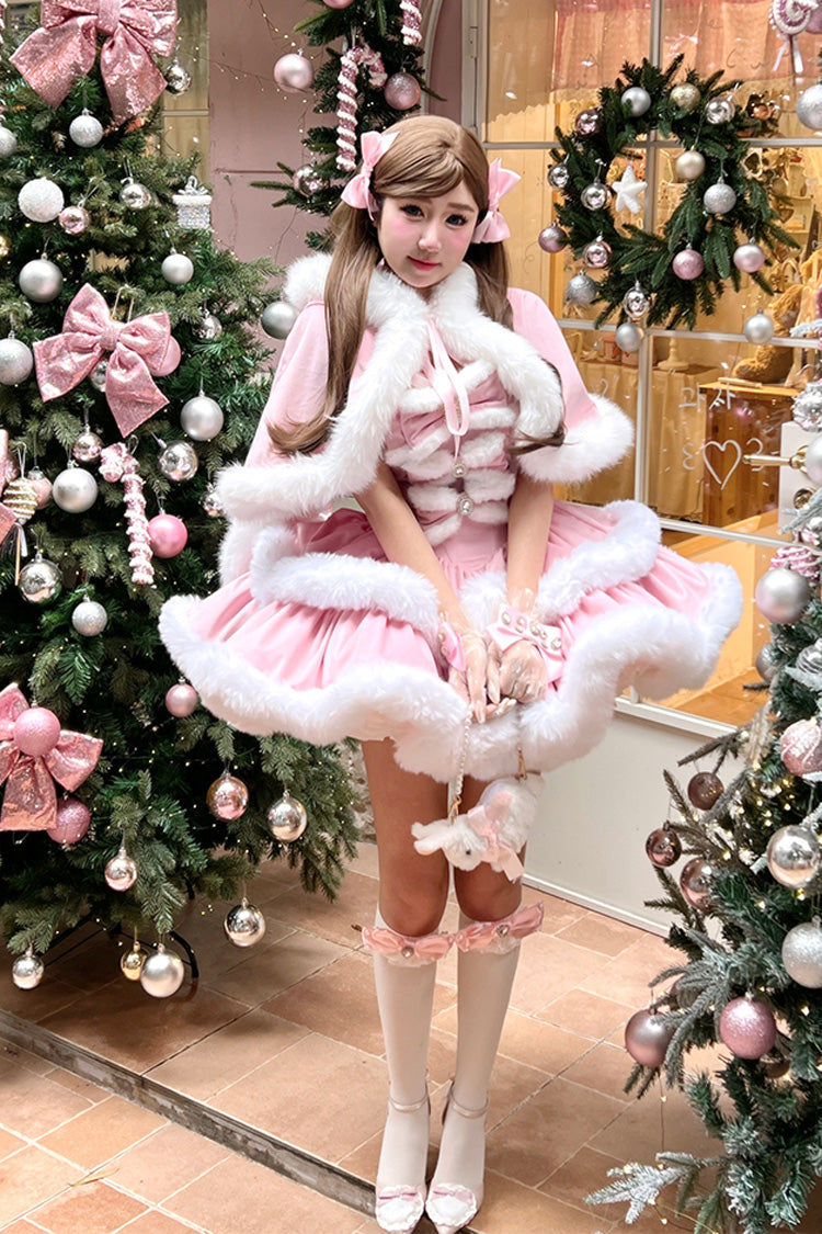 Blush Double-Layered Bow Princess Strapless Dress - Holiday