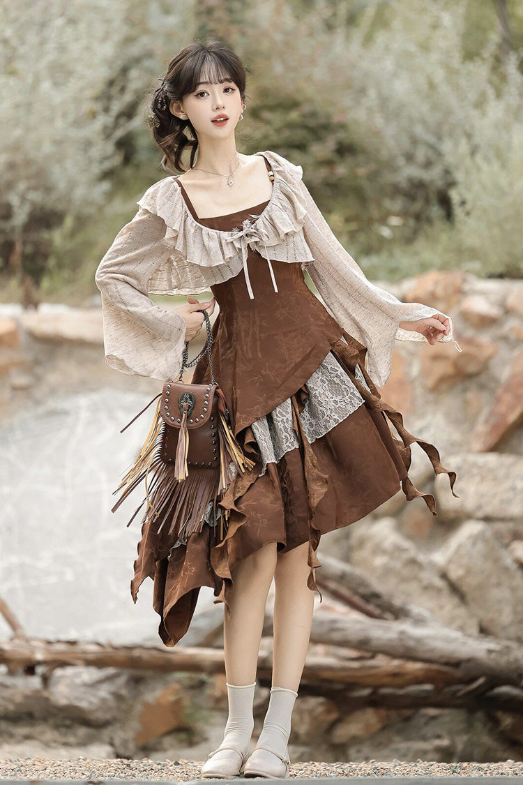 Dune Traveler Asymmetric Punk Vintage Lolita Jumper Set