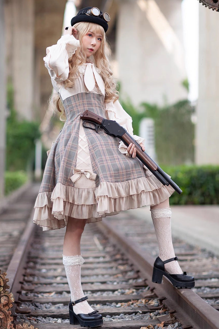 Slim Bowknot Sleeveless Ruffle Classic Lolita Dress with Elegant Backlight