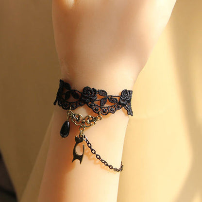 Female Sweet Bracelet with Lace Fringe and Simple Bride Fashion Style