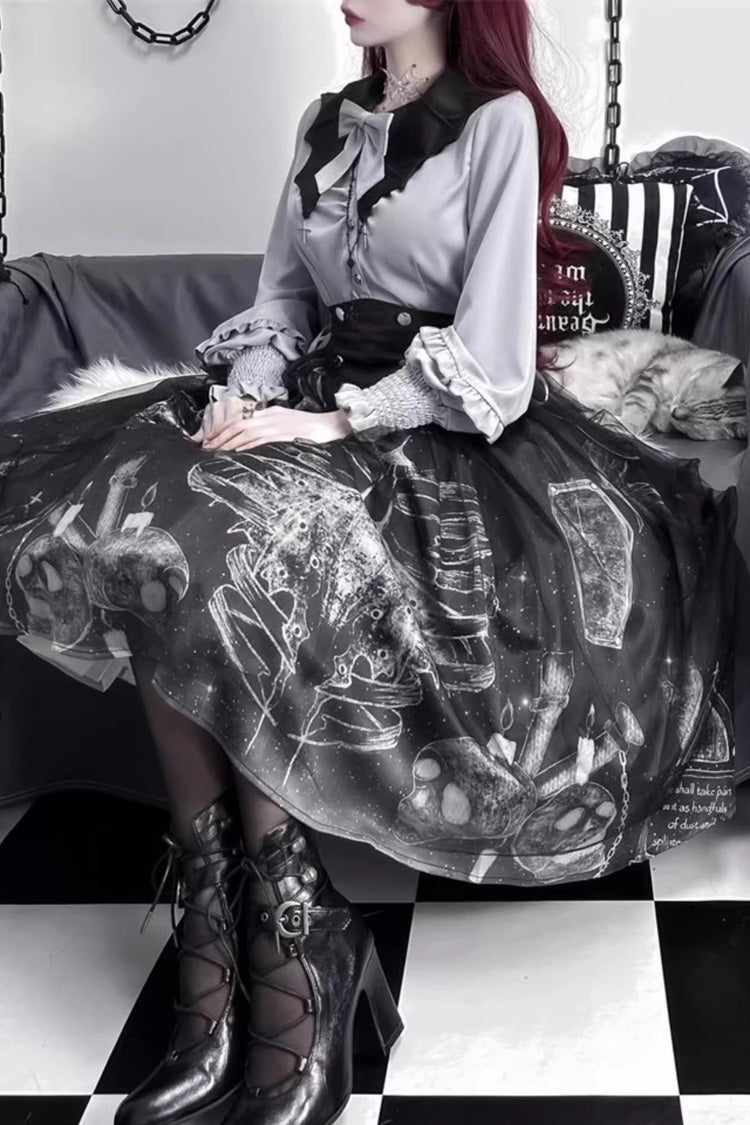 Classic Gothic Punk Lolita Skirt Set for Halloween