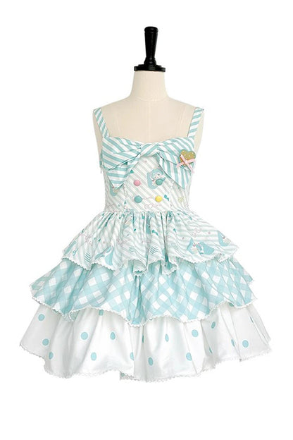 Hatsune Miku Print Bowknot Sweet Lolita JSK Dress