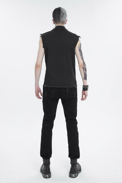Jet Buckle Splice Raw Punk Vest
