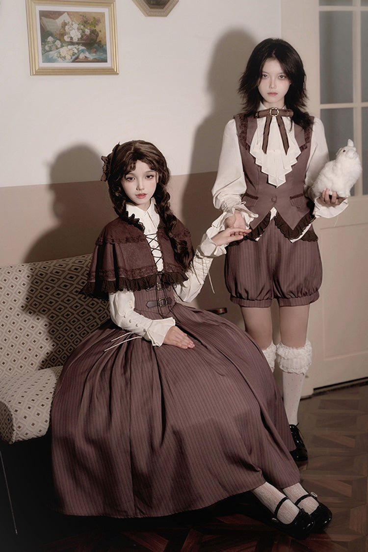 Manchester Striped Prince Ouji Lolita Waistcoat