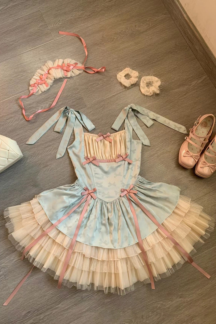 Mint Ribbon Ballet Multi-Tier Frilly Princess Lolita JSK